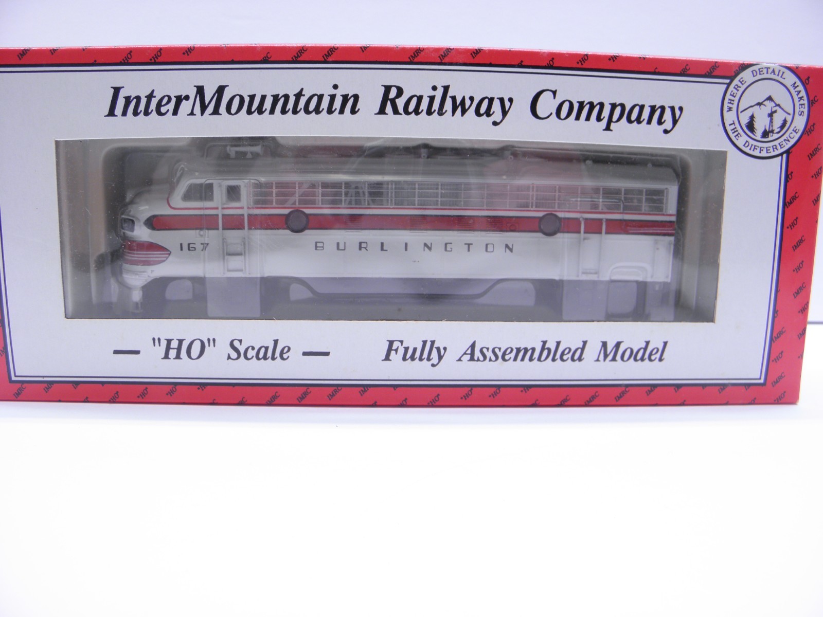 INT MTN -EMD F 7A & F 7B POWERED UNITS -BURLINGTON CHECKED &RUNS DCC PLUG HO 167