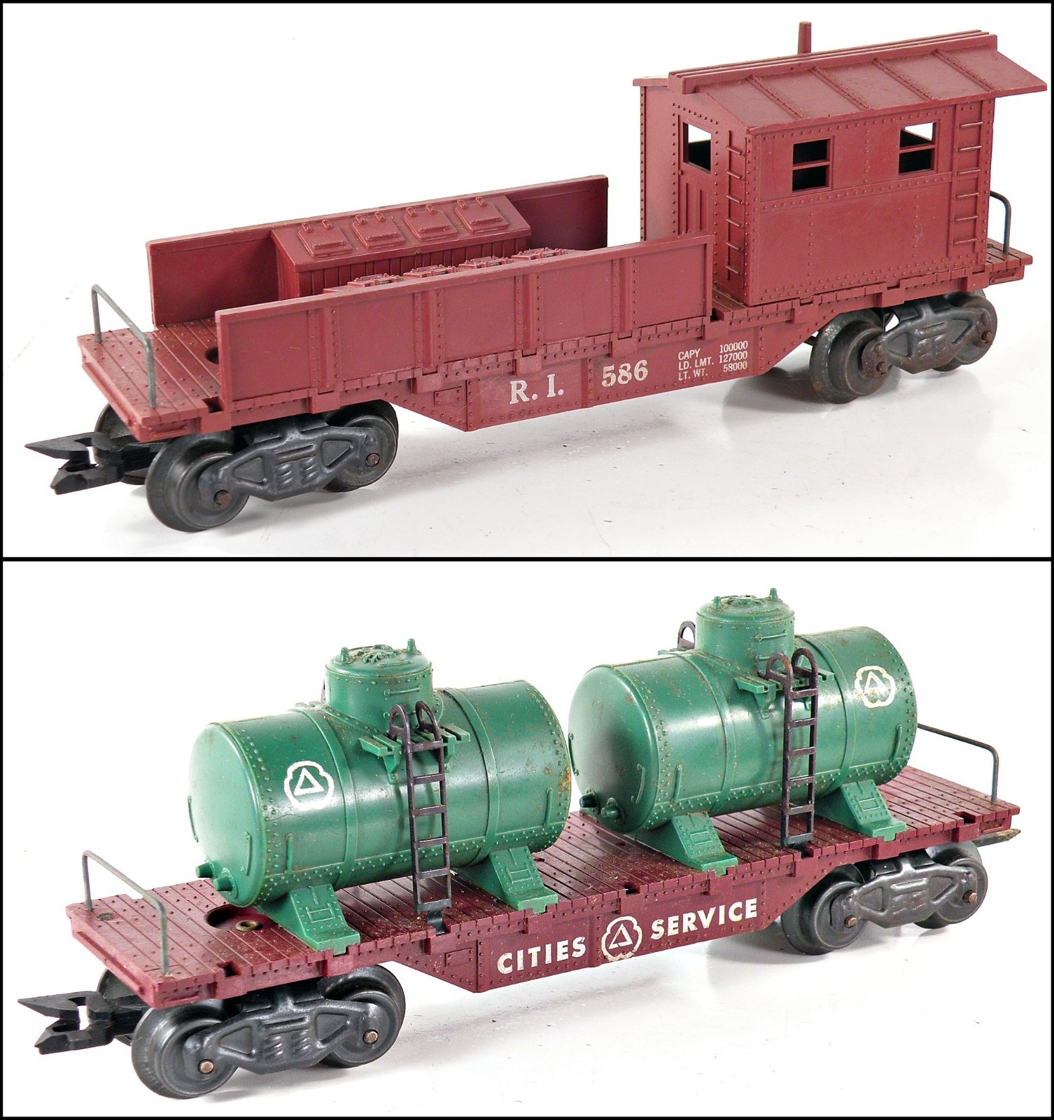 Marx 99 Rock Island E7 A-B-A Diesels & 8-Freight Cars 1950s