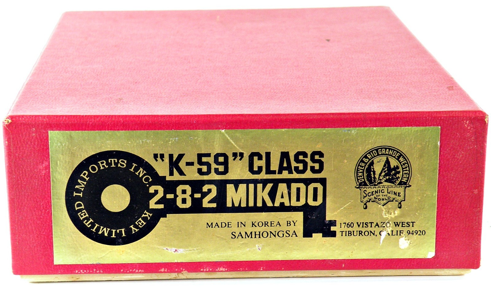 Key Imports Limited Brass HO D&RGW K-59 Class 2-8-2 Mikado Un-Painted