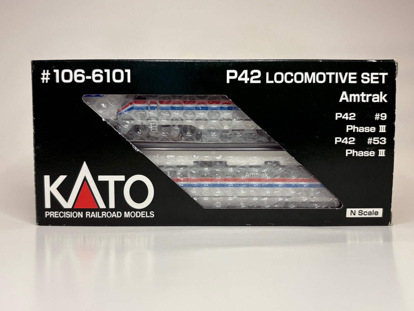 Kato n scale Amtrak P42 Phase III Set of 2 #9, #53 Very Clean! MPN #106-6101