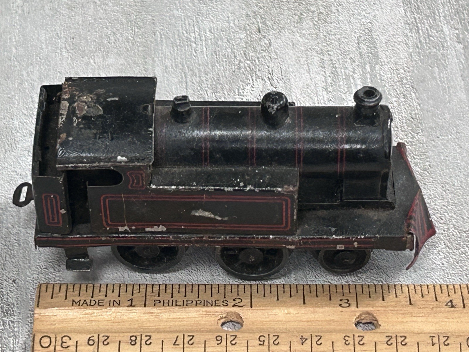Vintage Bing Railway Clockwork Locomotive Model Toy Train No Key Un-Tested