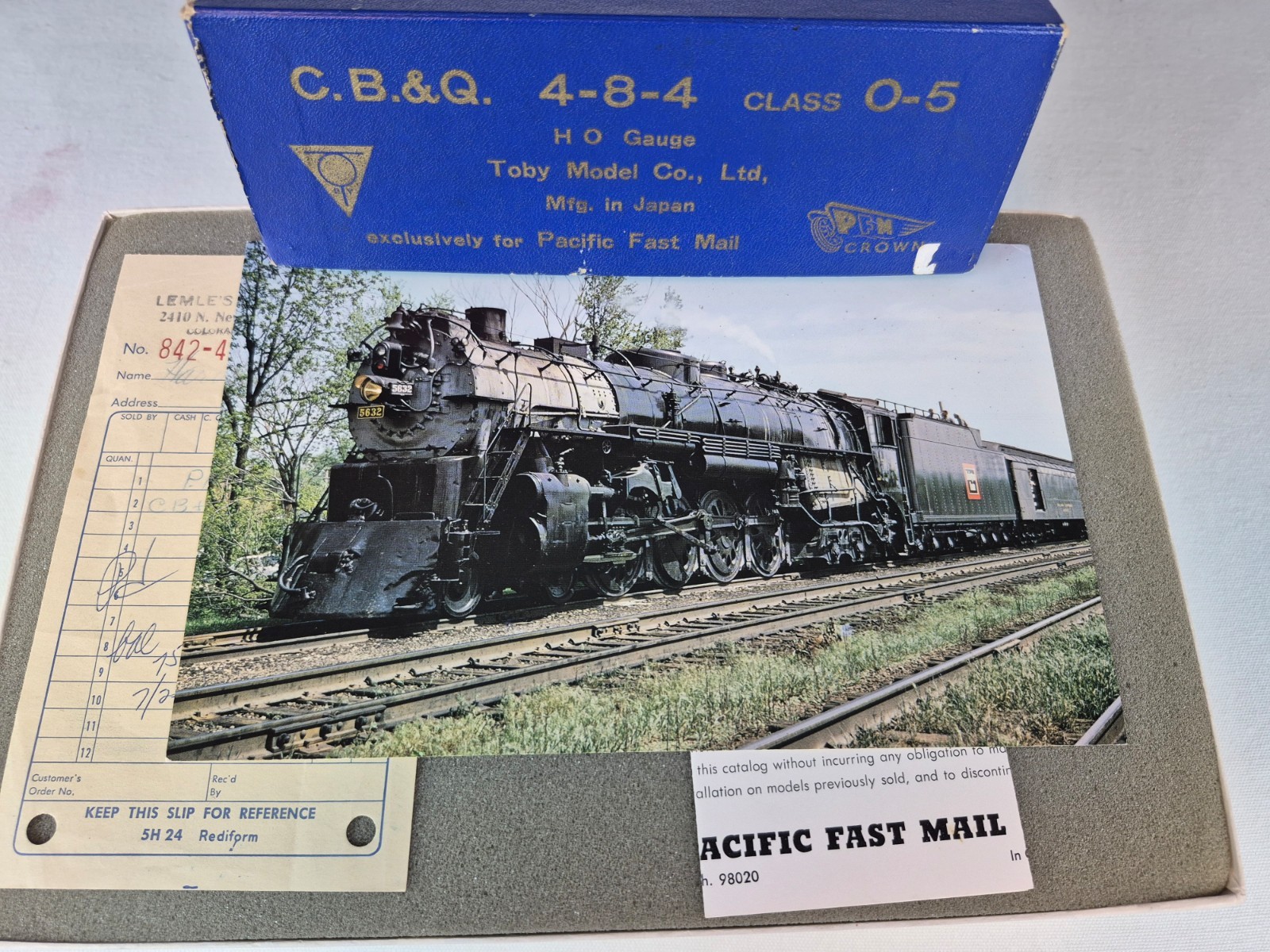 HO BRASS PFM CROWN TOBY JAPAN CHICAGO BURLINGTON & QUINCY 4-8-4 CLASS O-5