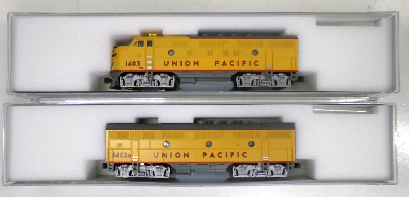 N scale Kato Union Pacific F3A+B diesel engines in original boxes (lot N 175)