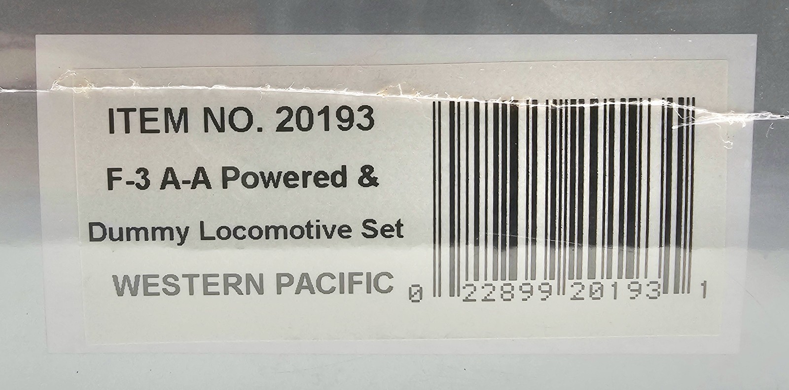 Williams 20193 O Western Pacific F3 AA Powered and Dummy Diesel Loco Set/ NEW