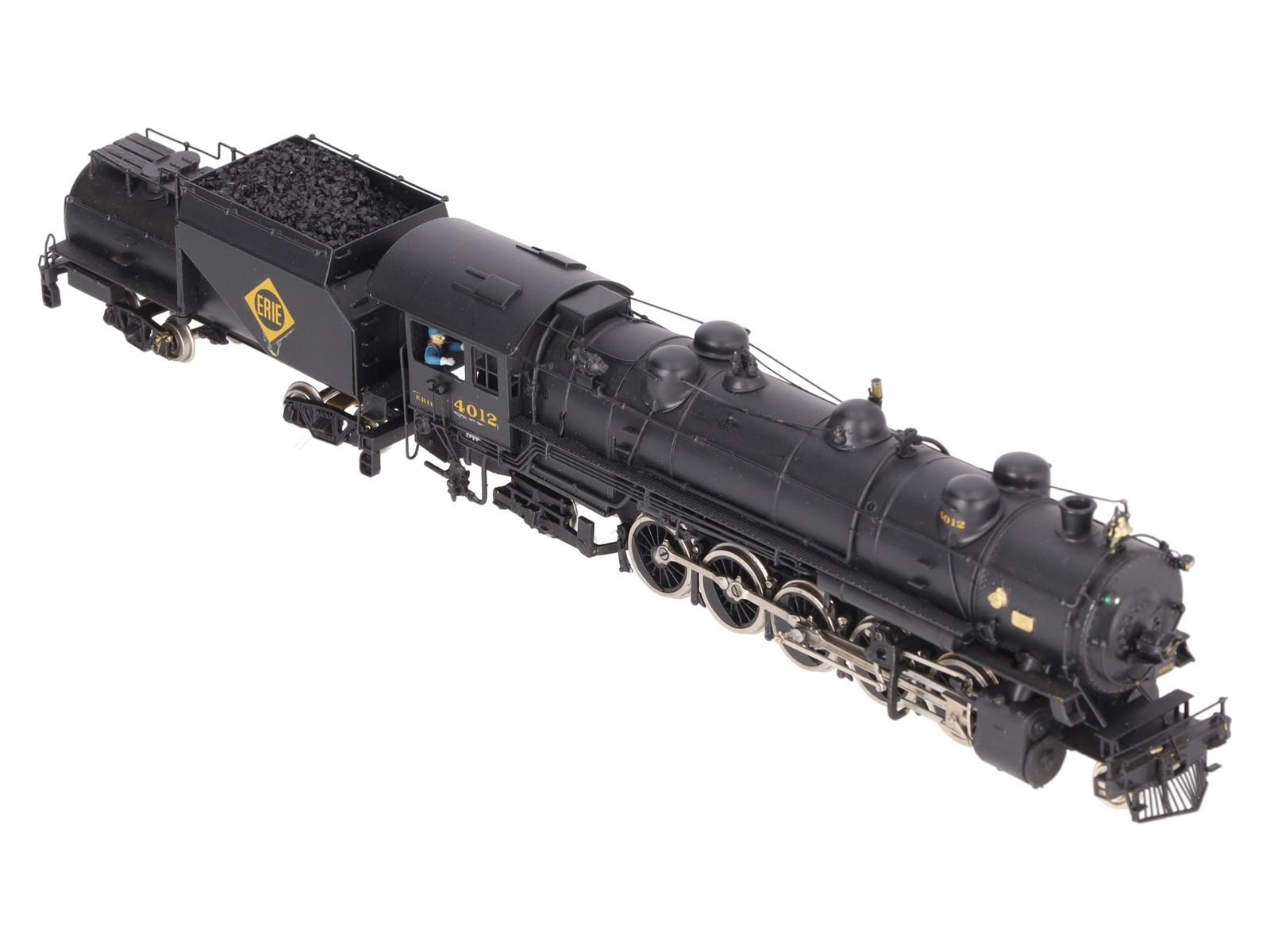 Alco Models S-124 HO Scale Brass Erie R-1 2-10-2 Steam Locomotive & Tender EX