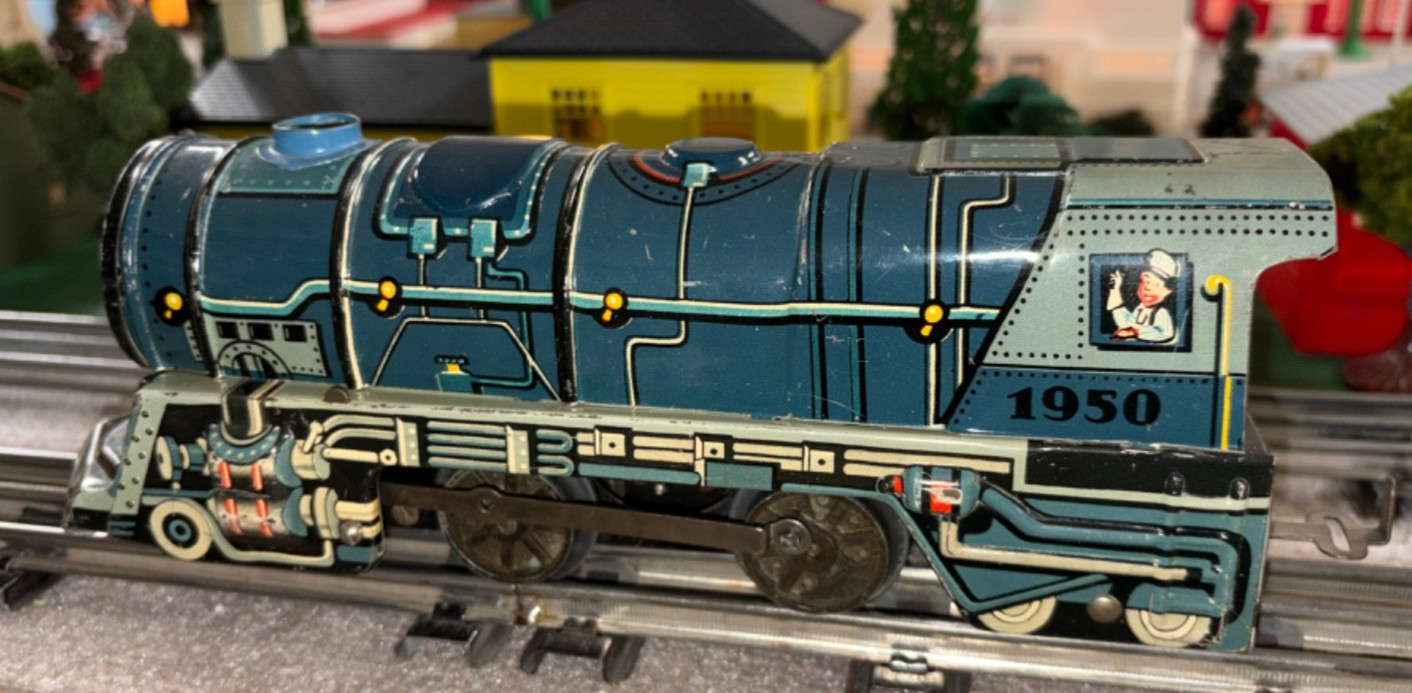 o gauge model trains, Unique Arts, Loco with Tenders and Gondola, 1950’s