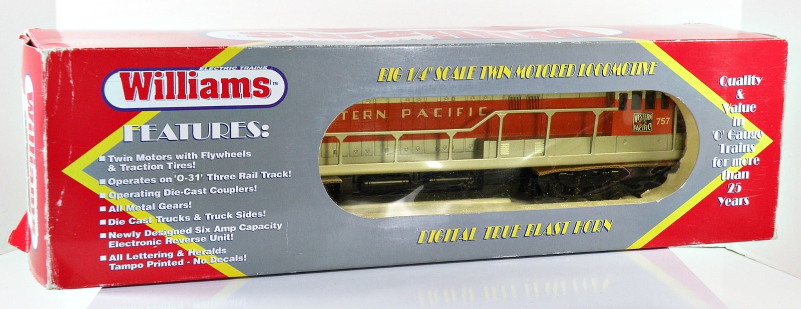 Williams U33-27 Western Pacific WP U33C Diesel w/True Blast II Horn