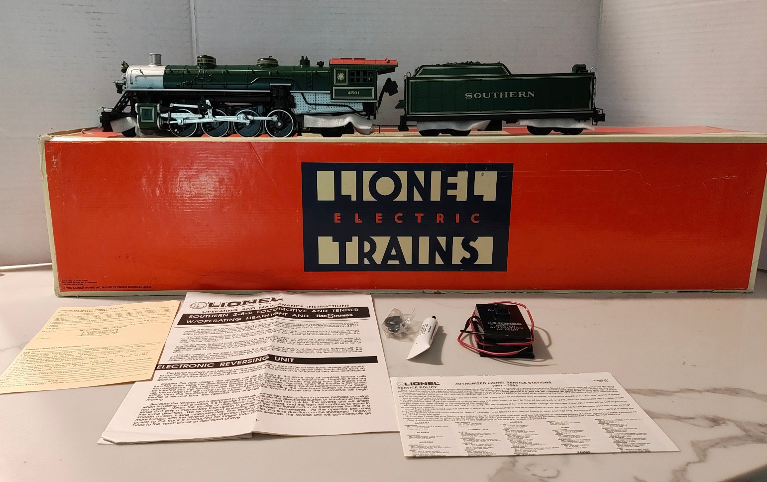Lionel 6-18018 Southern 2-8-2 Mikado Steam Locomotive, Untested, AS IS
