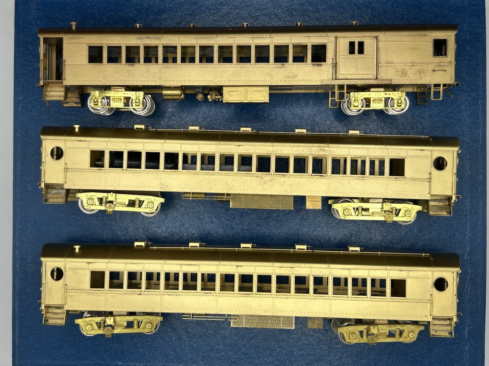 RARE HO NJCB Brass Long Island RR “Ping Pong” MU 3 Car Set – (EX READ)