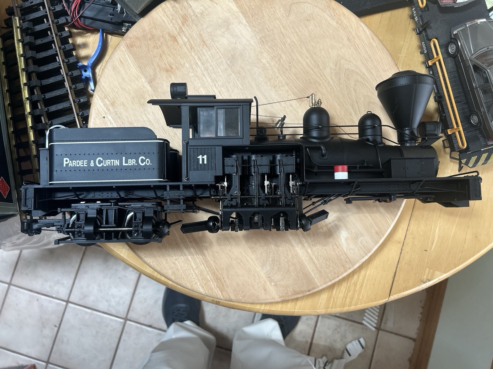 SPECTRUM 81196 Pardee Curtin 2 Truck SHAY Steam LOCO, G Scale, Parts/Restore