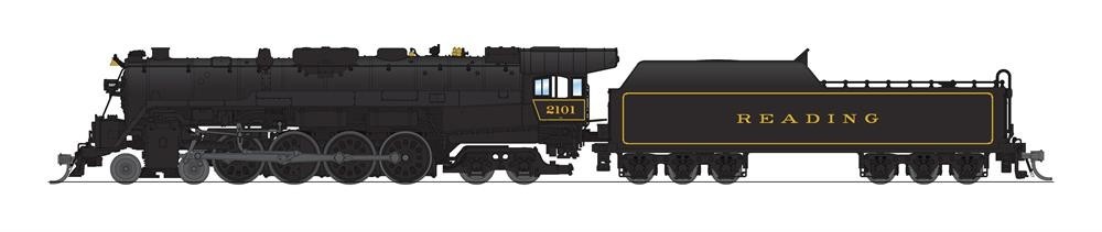 7400 Reading T1 4-8-4, In Service Version #2101, Paragon4 Sound/DC/DCC, Smoke, N