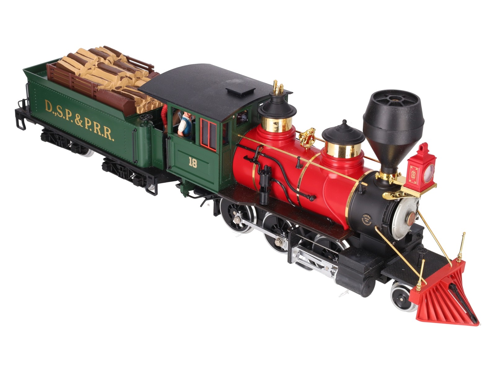 LGB 2018D G Scale DSP&PRR 2-6-0 Mogul Steam Locomotive & Tender #18 LN/Box