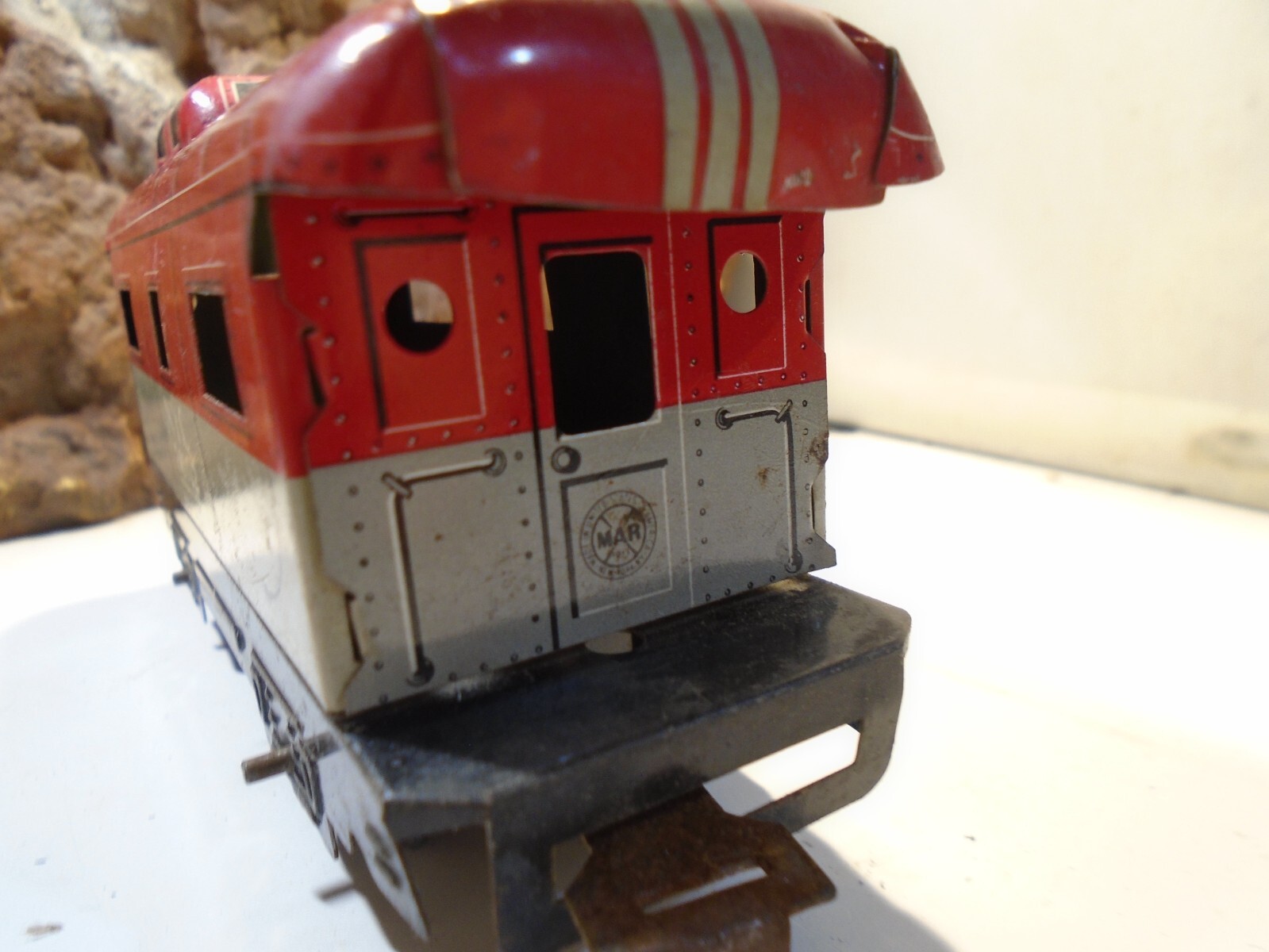 MARX VINTAGE TINPLATE LITOGRAPH CABOOSE NYC 20120, GOOD CONDITION 5-193-5