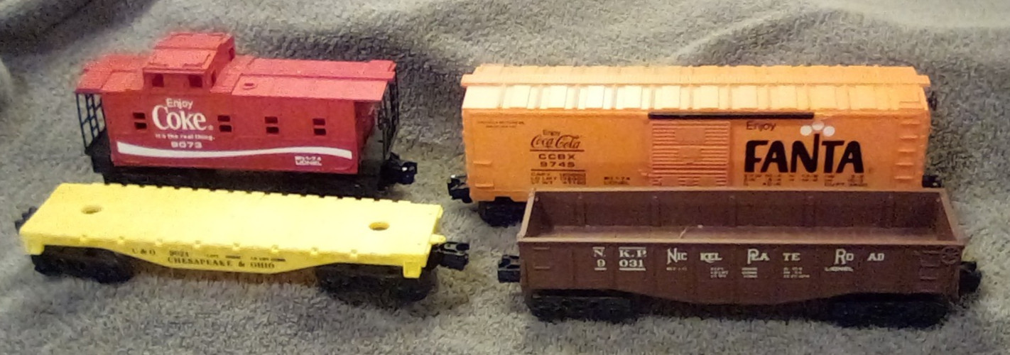 Lionel O Scale 2-4-0 Santa Fe ATSF Steam Engine & Cars Lot FREE SHIPPING!