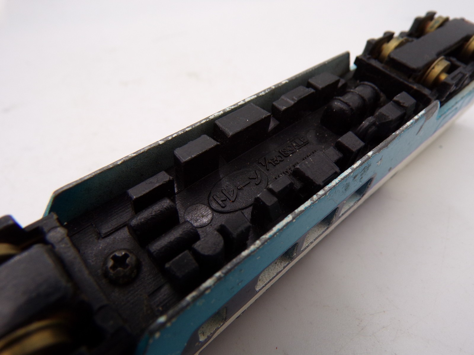 80’s Nishiki Japan Diecast 1/130 scale Train White and Blue AS IS