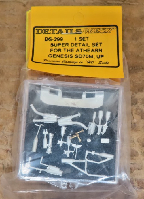 Details West DS-299 HO Scale, Super Detail Set Athearn Genesis SD70M, UP, NOS