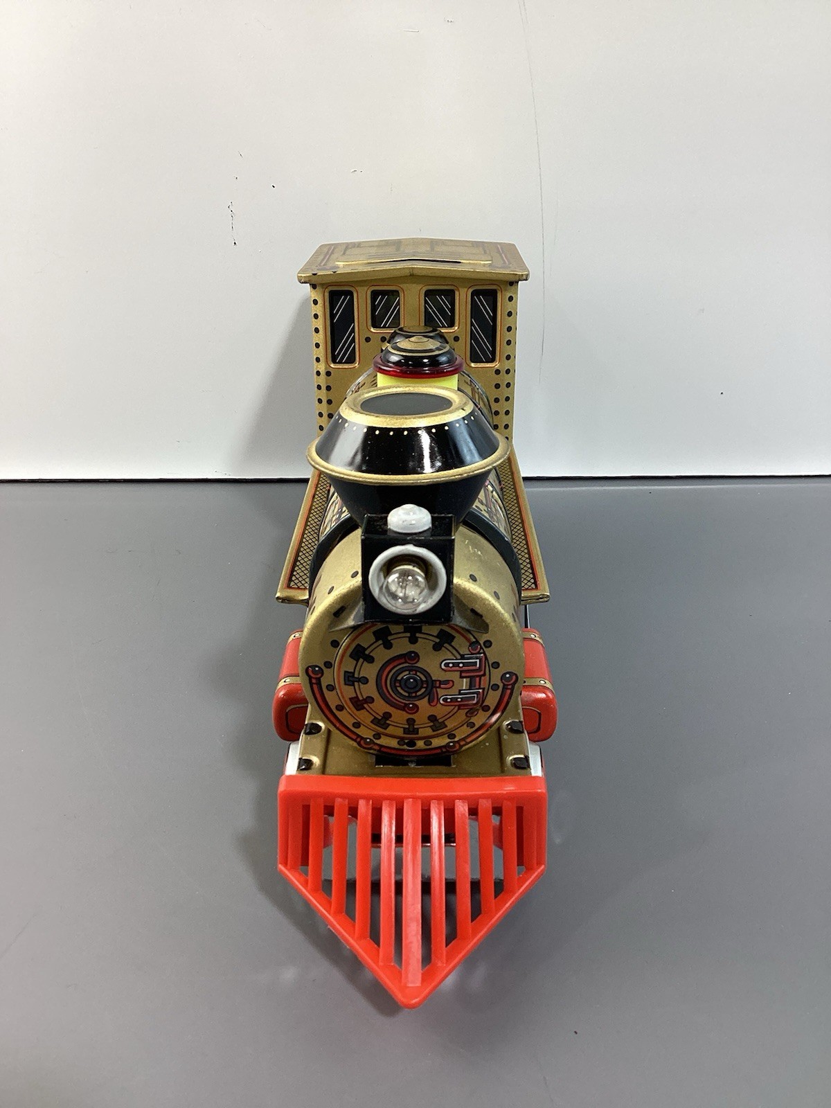 Vintage 1960s Modern Toys Santa Fe Locomotive Tin Train, Not Working, Japan