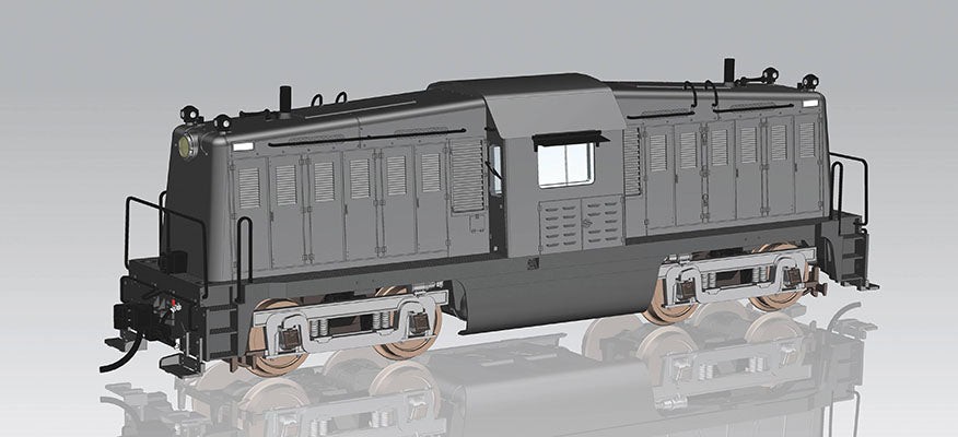 Piko 52940 HO Undecorated Black Whitcomb 65-Ton Diesel Locomotive with Sound