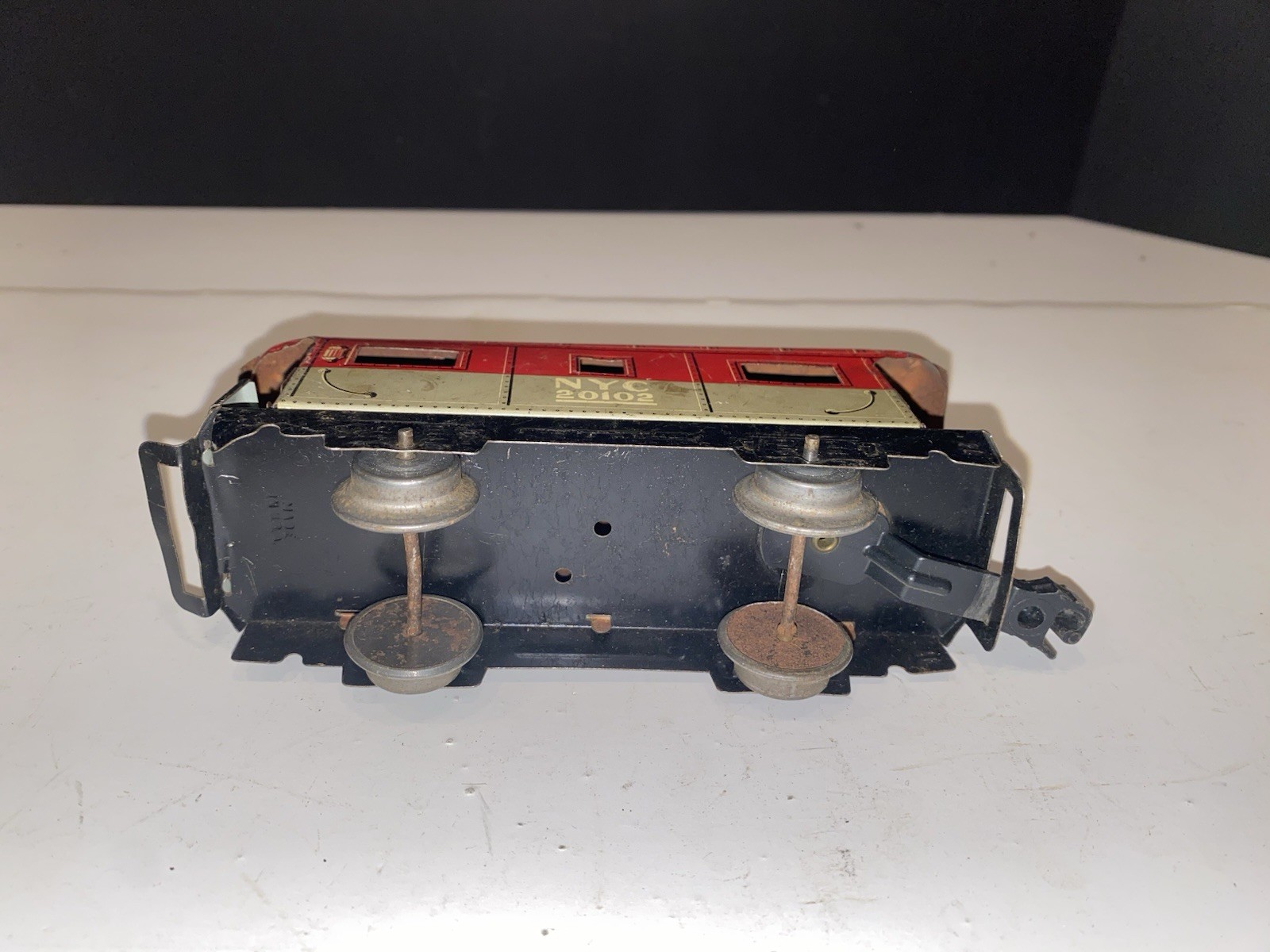 Vintage Marx O Gauge Tin Litho Train Car Lot: NYC 20102, PA 37961, Lehigh 28500