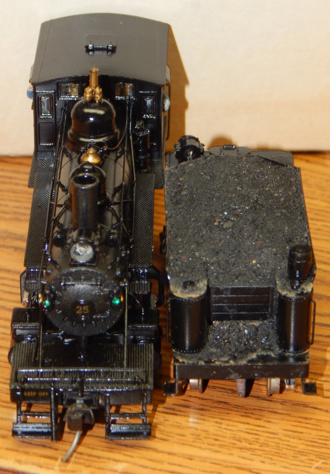 UNITED SCALE MODELS MA&PA 2-8-0 PAINTED BRASS ENGINE & TENDER USED IN BOX RUNS