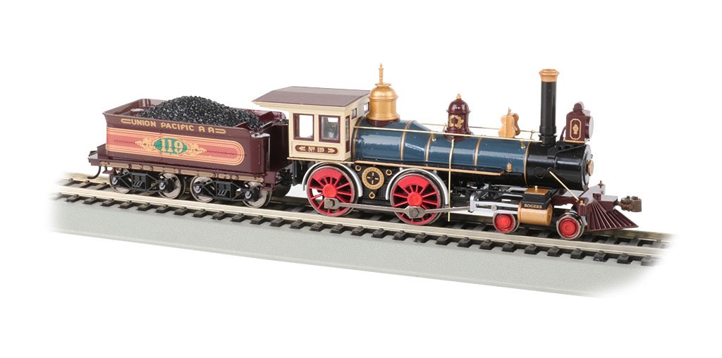 Bachmann HO Scale ~ 4-4-0 American ~ Union Pacific #119 ~ DC DCC & Sound ~ 52707