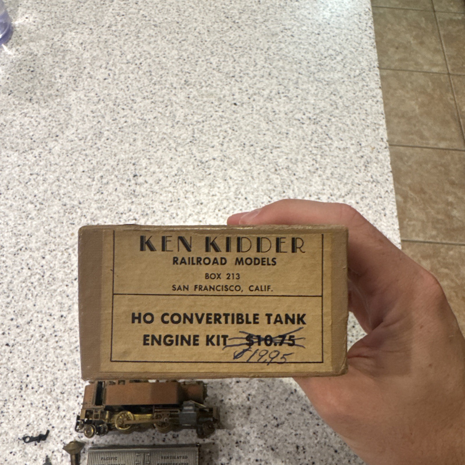 HO Ken Kidder Brass conductor train and cargo train ￼￼