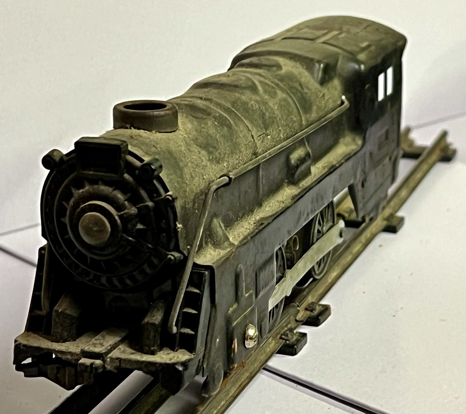 Vintage Metal Steam Locomotive Engine w/ Lionel Whistle Coal Tender Train Pair