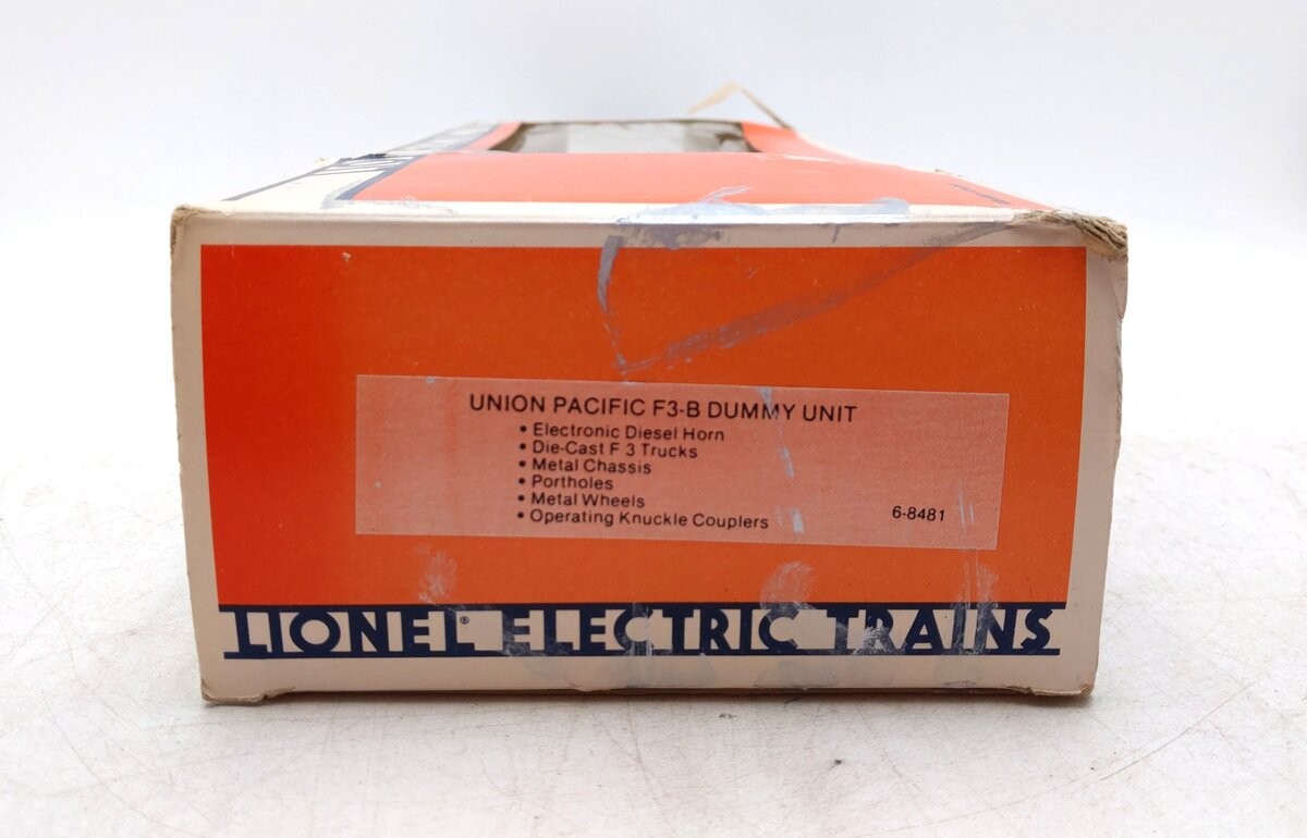 Lionel 6-8481 O Gauge Union Pacific F3 B-Unit Non-Powered Diesel Locomotive EX