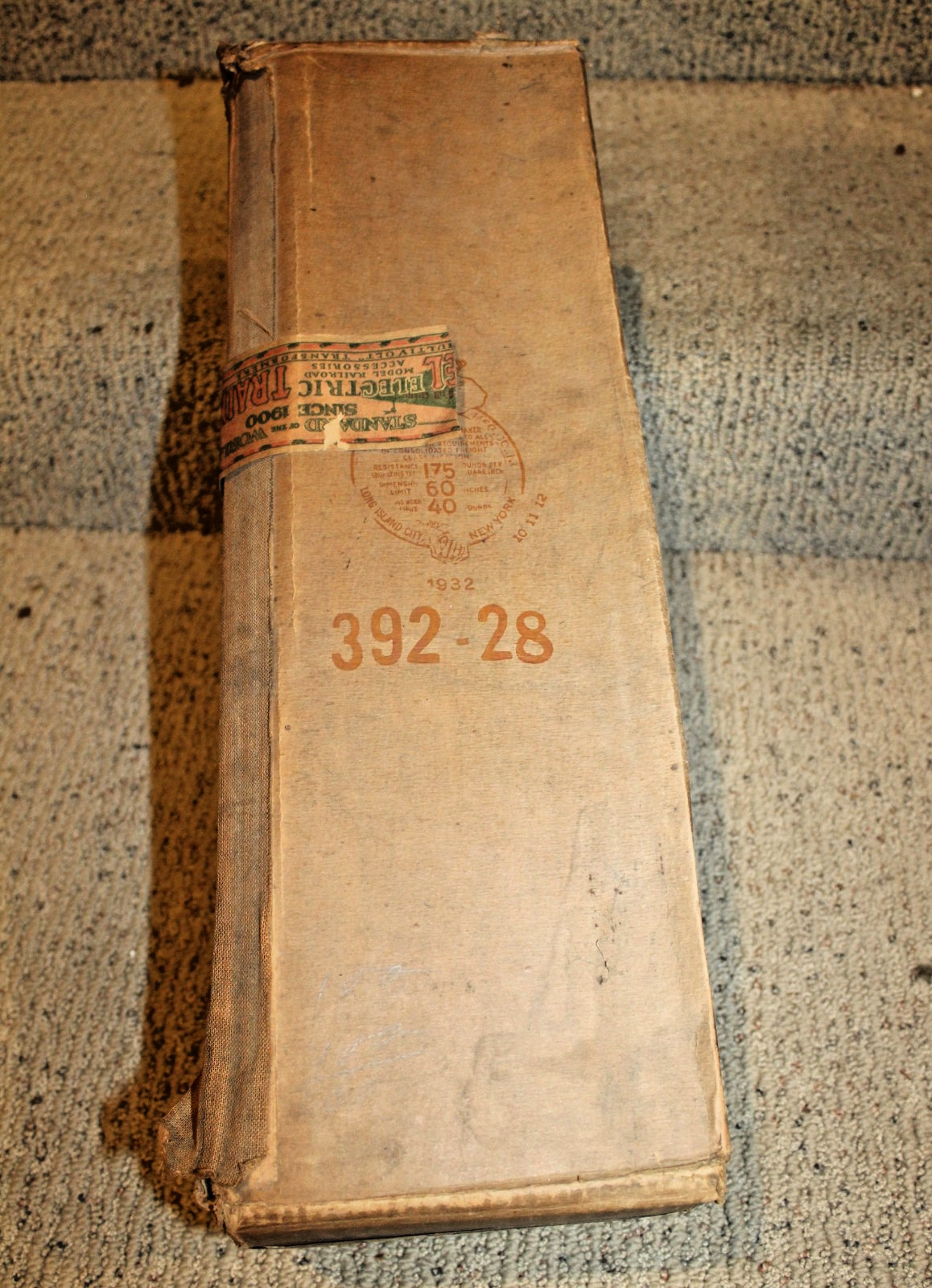Lionel Prewar Standard Gauge 392E Locomotive Box w/ Insert 392-28