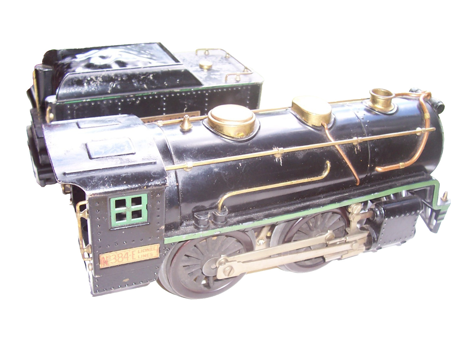 Running Lionel Standard Gauge 2-4-0 Steam Locomotive & Tender 384E and 384T