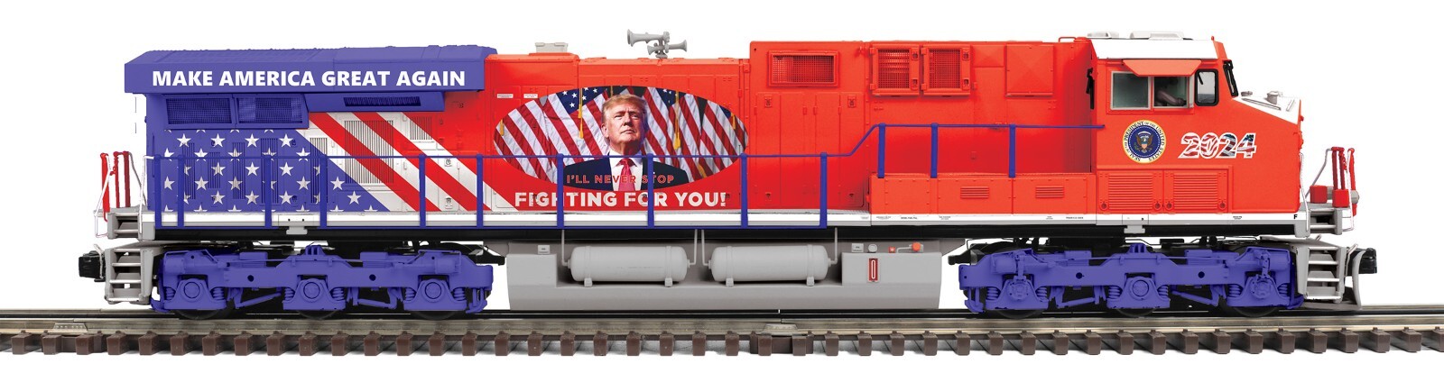 MTH 20-21935-1 Trump MAGA #2024 ES44AC PS3 LEDs Diesel Locomotive O NEW