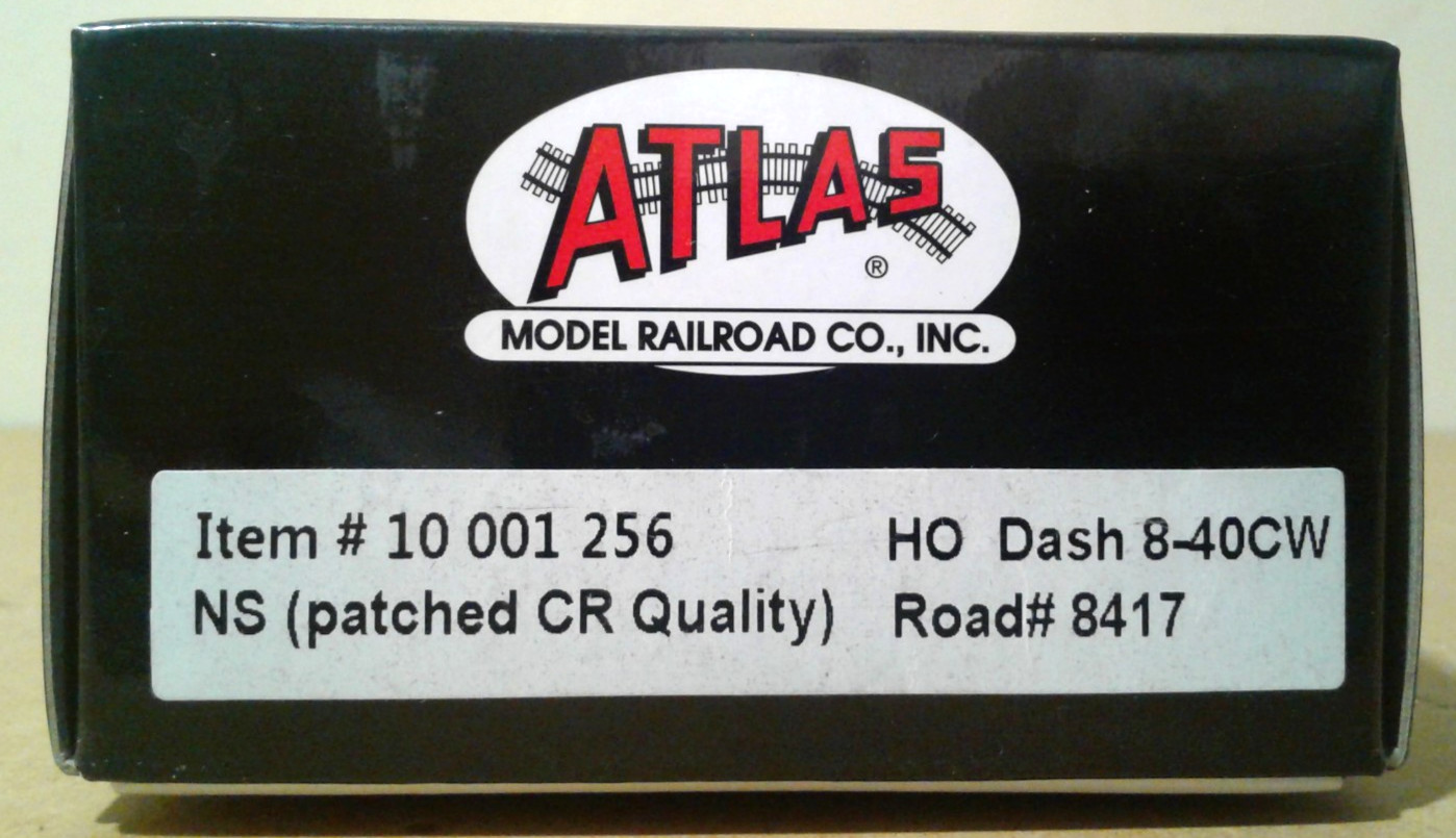 HO ATLAS GOLD DASH 8-40CW NORFOLK SOUTHERN EX. CONRAIL NS #8417 DCC & SOUND