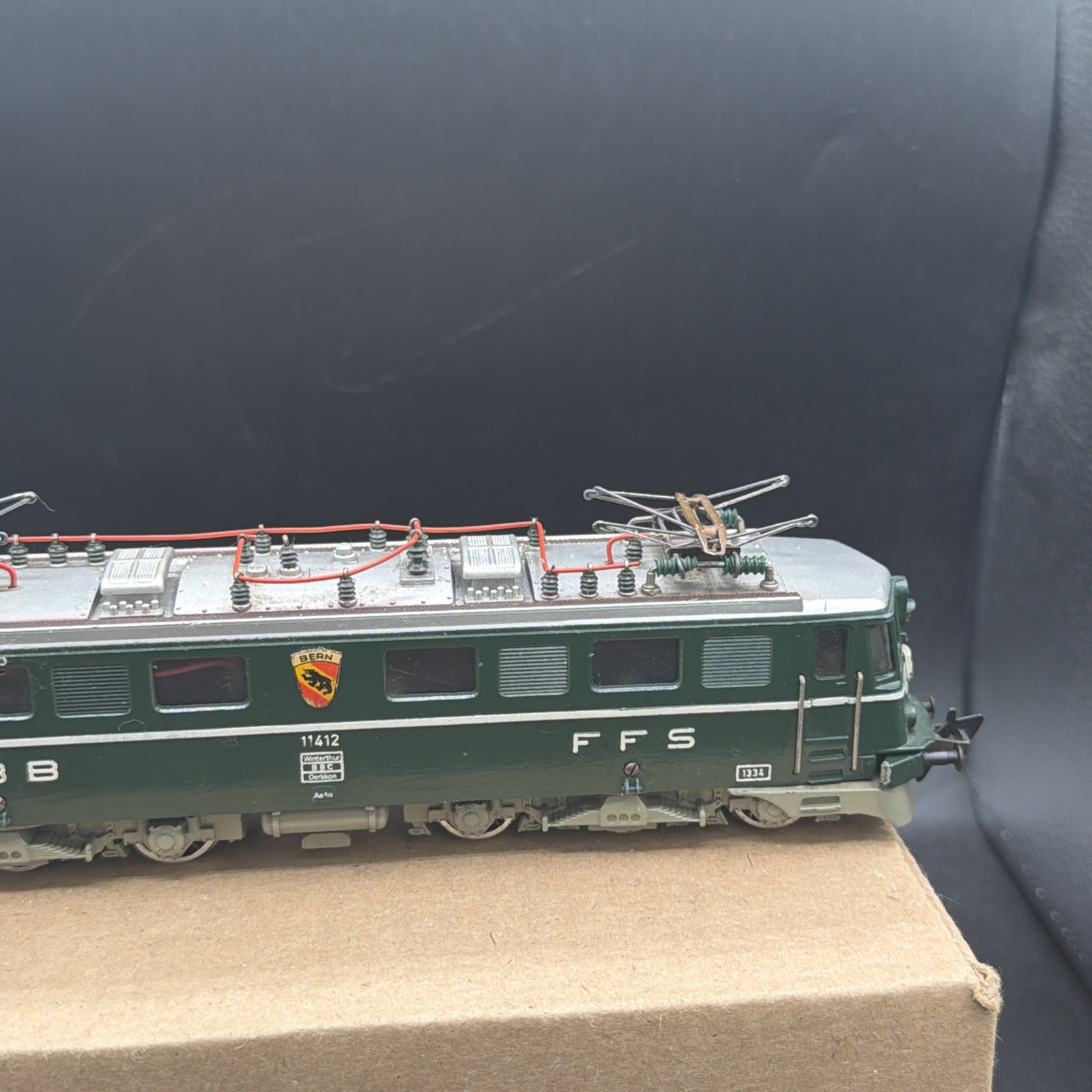 READ Vintage Early Fleischmann HO Scale Dual Motor DC SBB CFF 11412 Locomotive