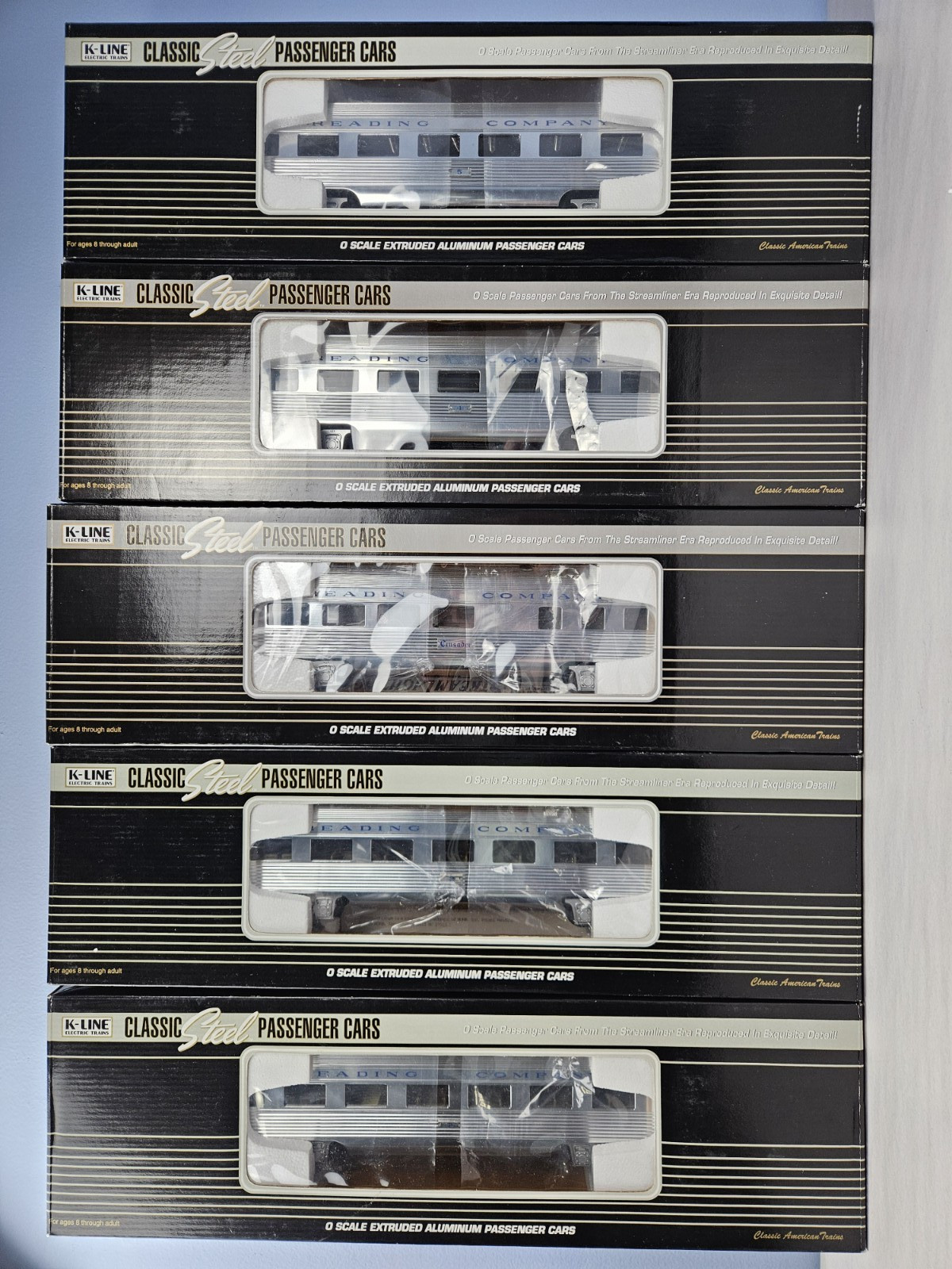 Used K-Line K-1925 O Gauge Reading Crusader Passenger Train Set Boscov’s 1/1000