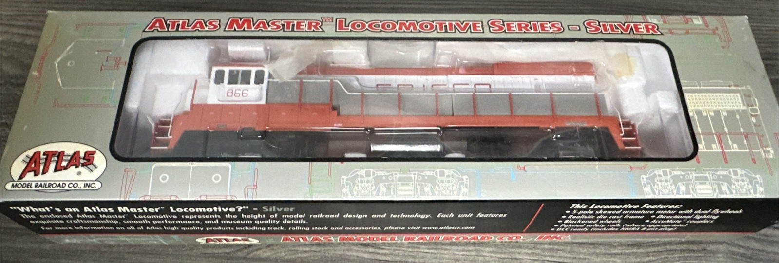 Atlas Master Silver Series HO #8032 GE B30-7 Diesel Loco. FRISCO #866 DCC Ready