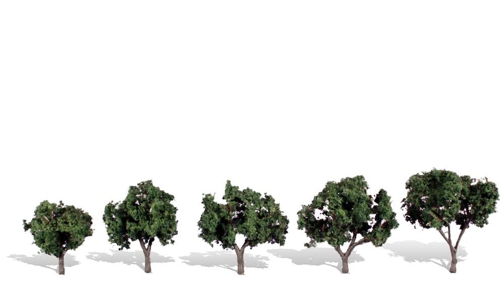 Woodland Scenics Classics Tree, Cool Shade 1.25-2″ (5) green