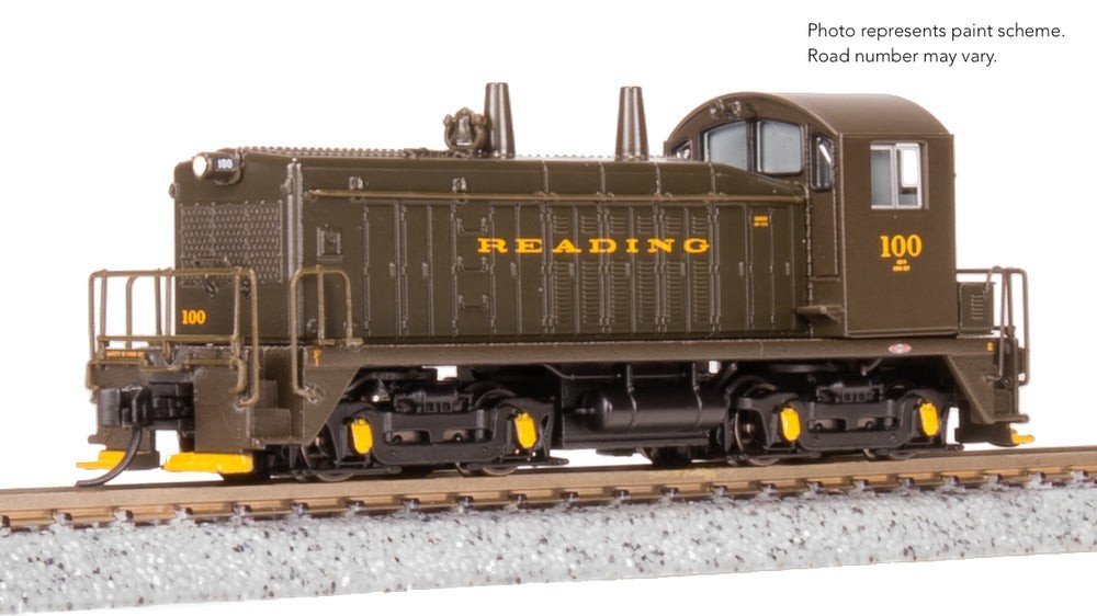 Broadway 9310 EMD NW2 Switcher, RDG 100, Green & Yellow Paragon4 Sound/DC/DCC, N