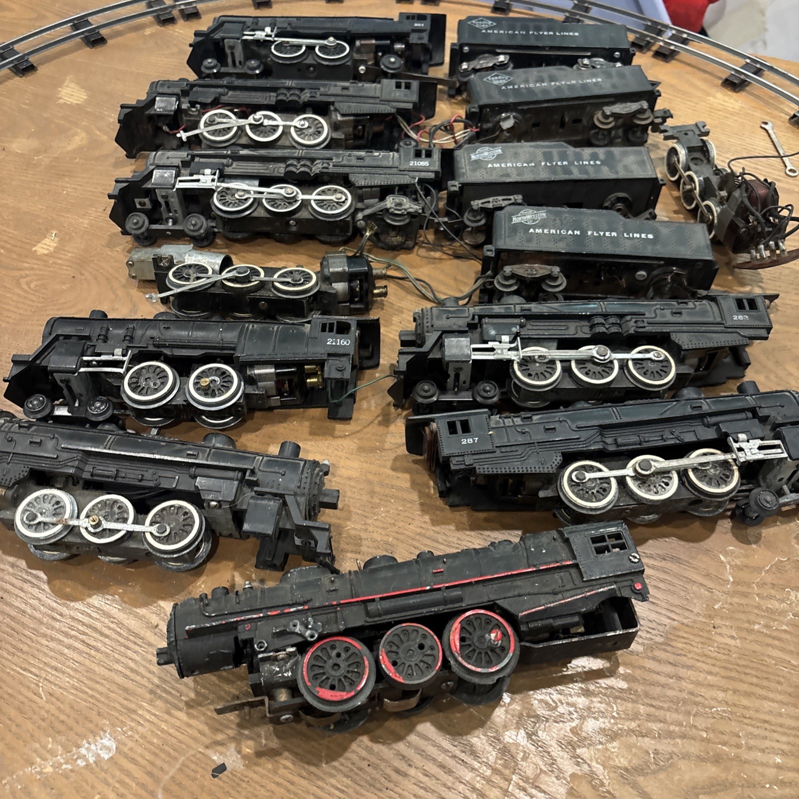 American Flyer S Gauge Locomotive tenders lot 301,283 21085 21160 287 Repair/Par