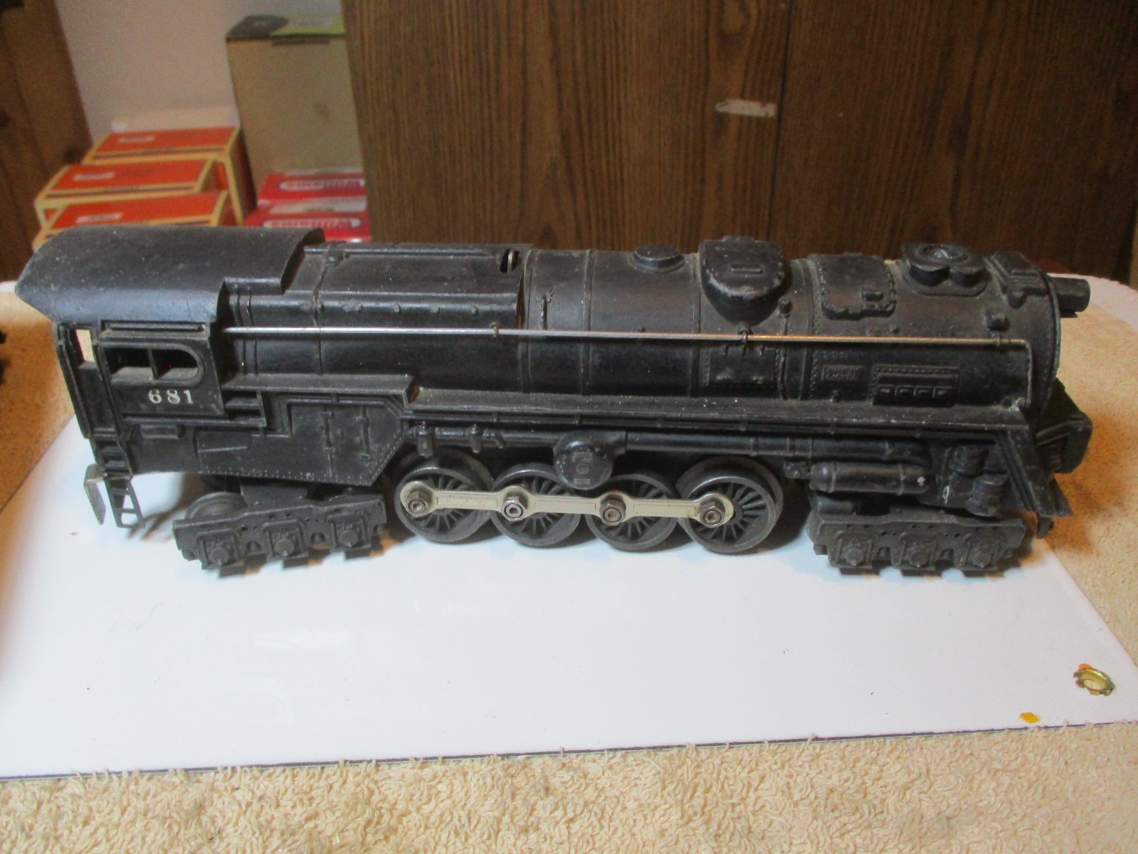 Lionel 681 postwar Steam Locomotive 6-8-6 O Gauge + 2671W-6 Tender Tested Great