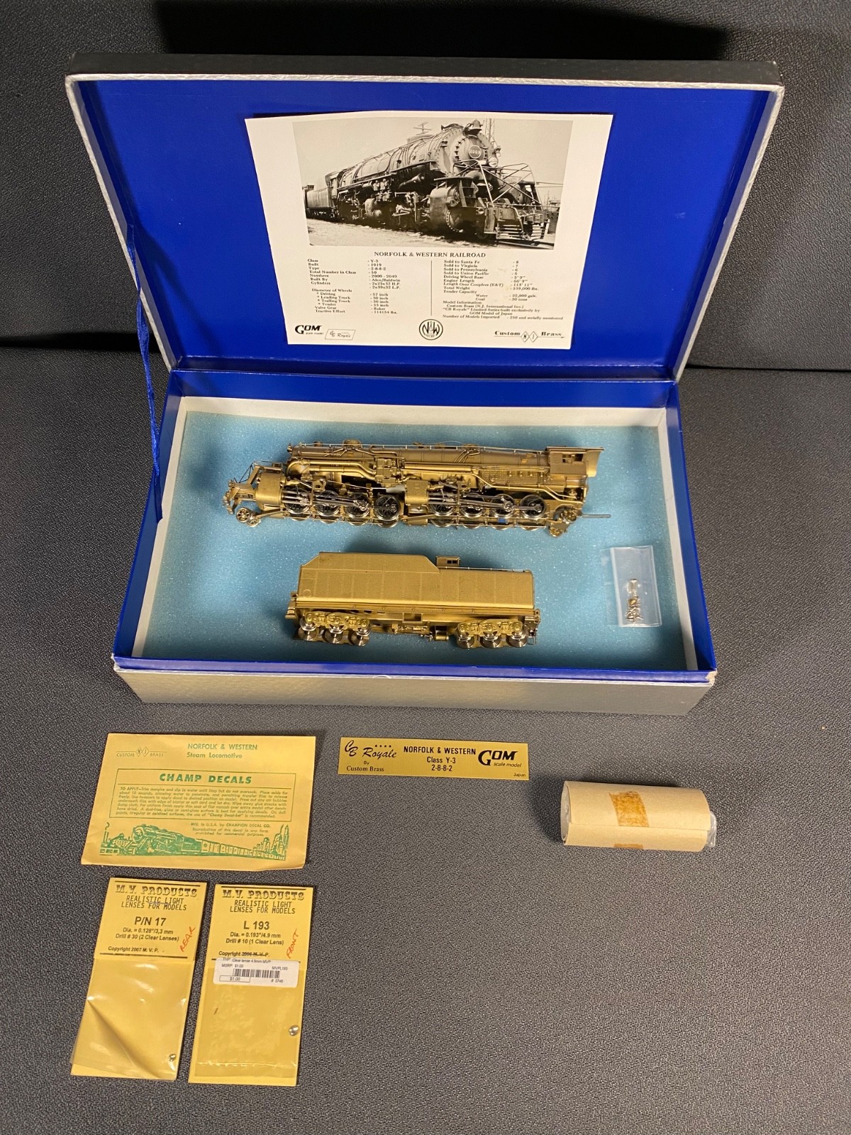 CUSTOM BRASS GOM JAPAN Norfolk & Western N&W Class Y-3 2-8-8-2 Limited Edition