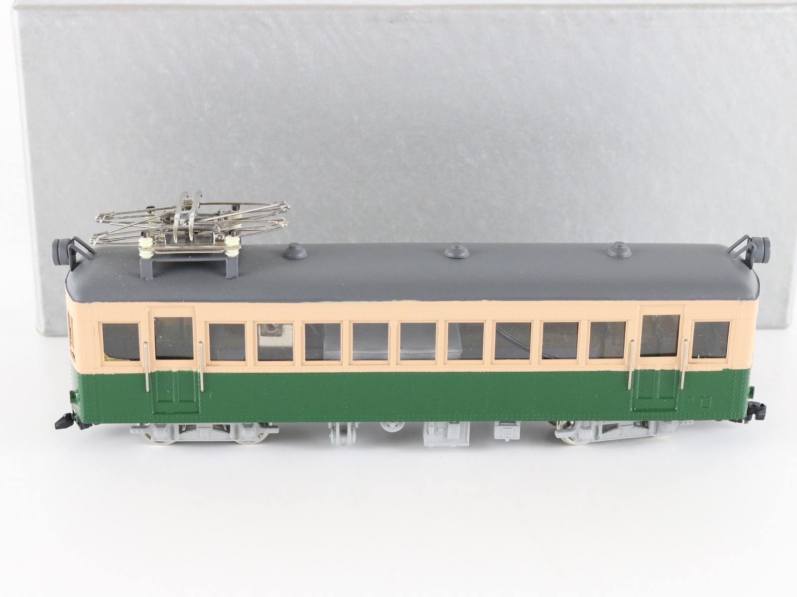 Coral Ueda Kotsu Moha Japan N Painted Brass Trolly Car W/ Pantograph Assembled