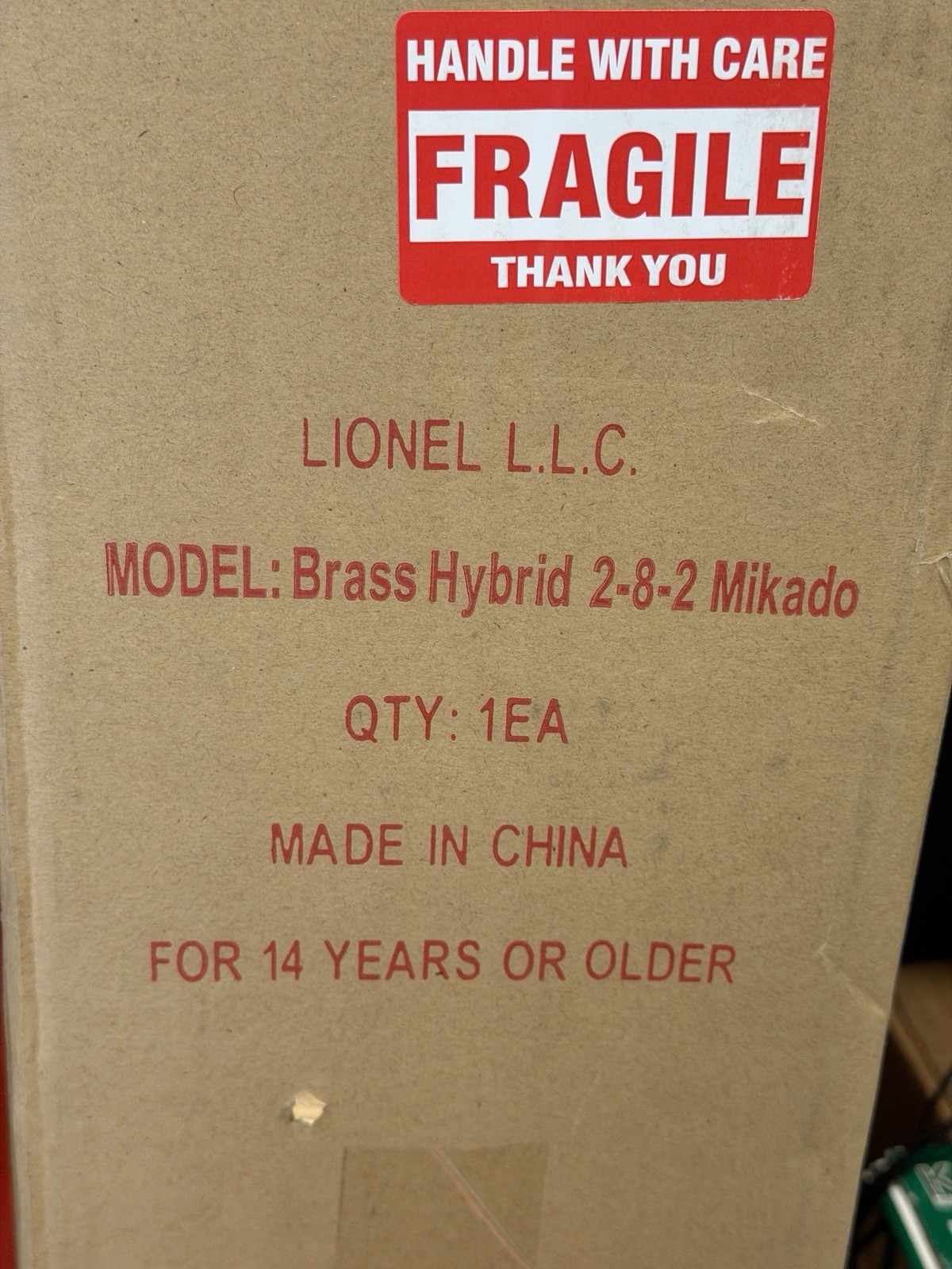 Lionel O-Scale 6-84472 Legacy ATSF Santa Fe Brass Hybrid Mikado Steam Locomotive