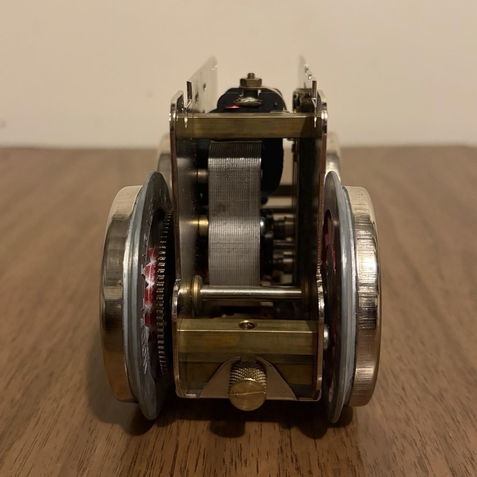 Vintage Model Locomotive Drive Chassis Motor Assembly Red Spoke Wheels