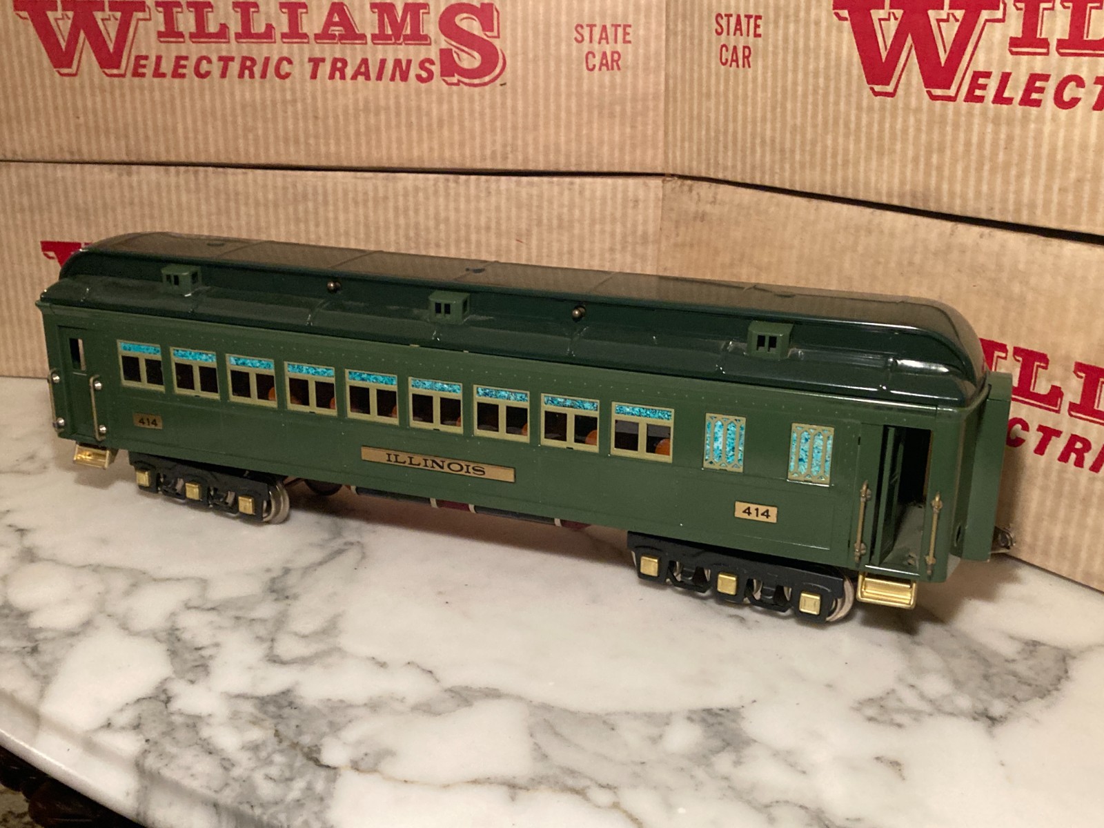 1970s Lionel 381E Bild A Loco with Williams Train State Cars Standard Gauge