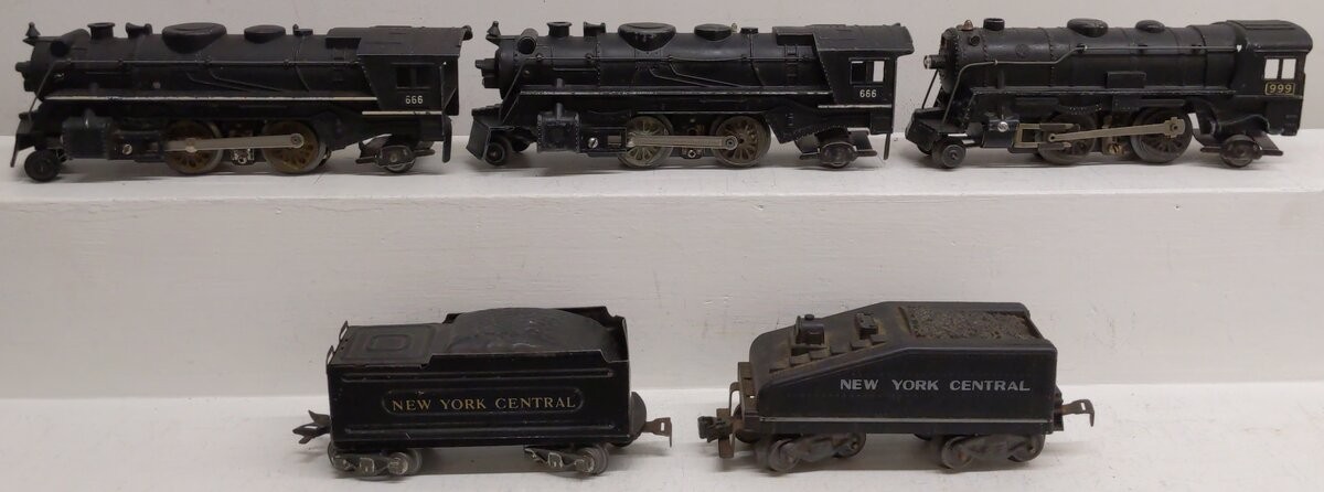 Marx Vintage O Gauge Assorted Locomotive and Tender; 666, 666,999 [5]