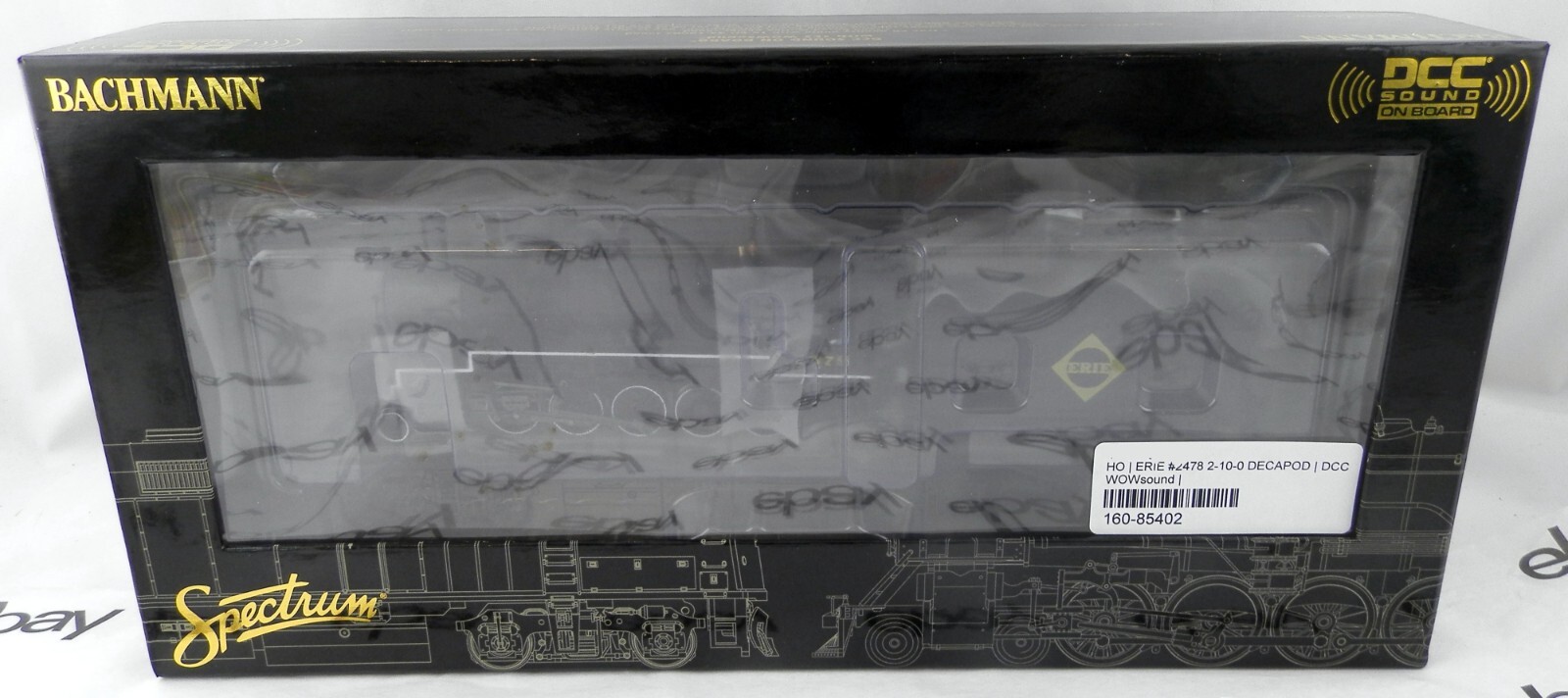 HO Baldwin 2-10-0 Russian Decapod w/DCC & Sound – Erie #2478 – Bachmann #85402