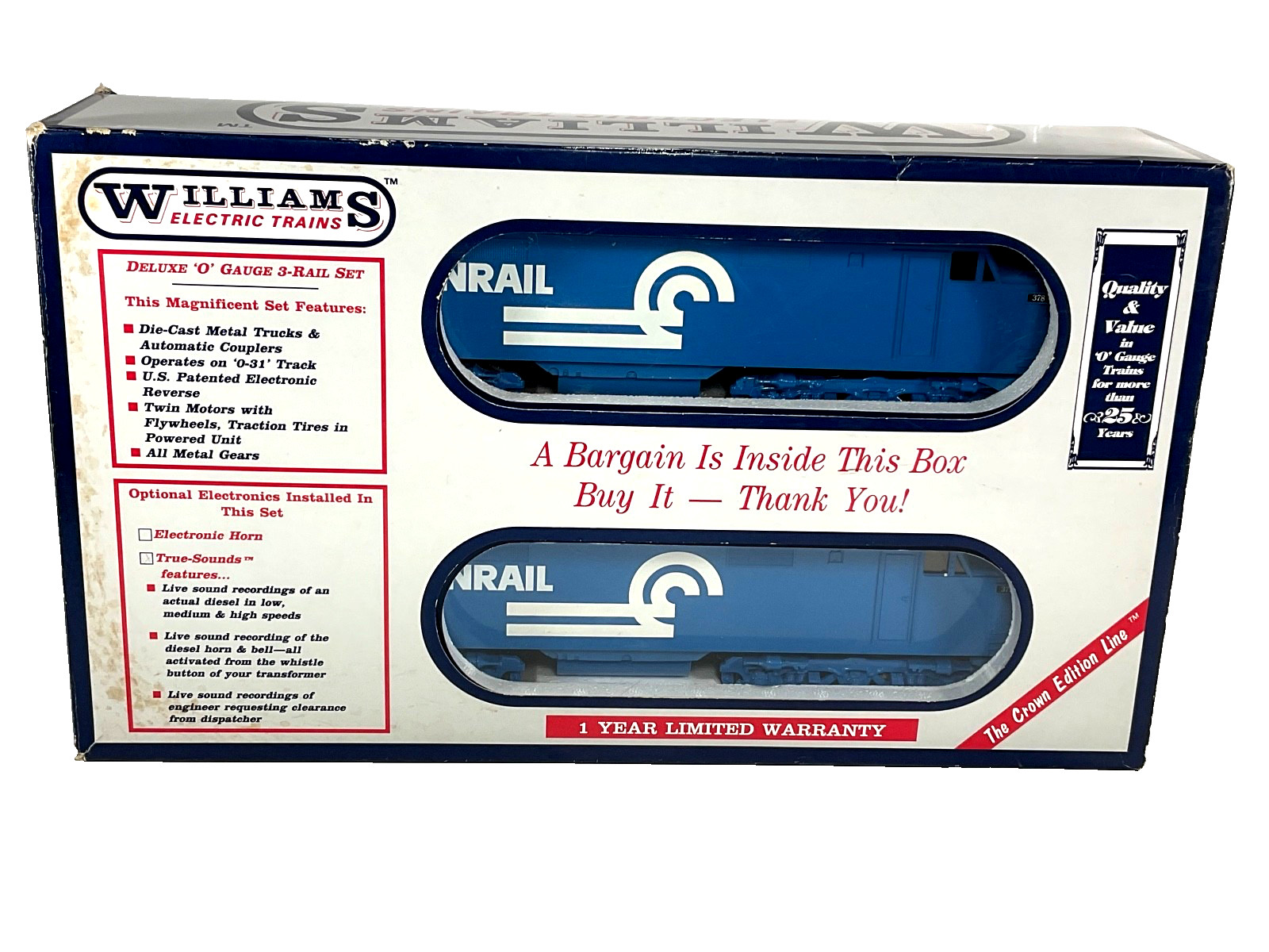 Williams Conrail EP-5 A-A w/ Sound Electric Powered Engine Set 377/378, EP2055S