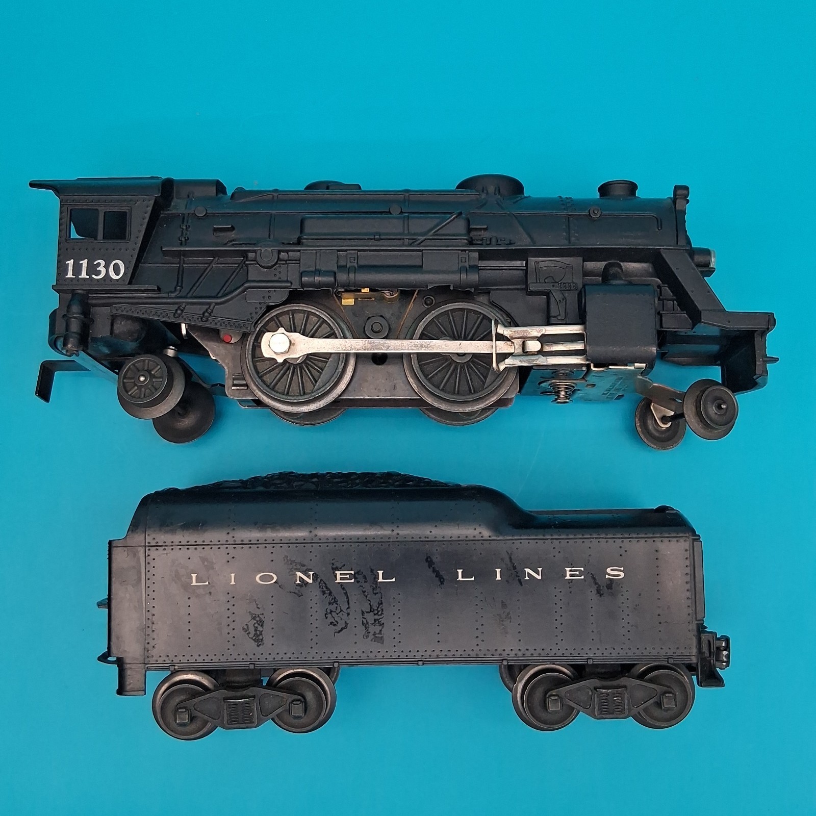 Vintage Lionel Lines O27 Gauge 1950s Scout 1130 2-4-2 & 6066T Tender TESTED RUNS
