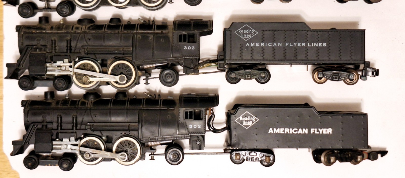 Vintage American Flyer S-Gauge Trains Lot 8 Steam Locomotives w Tenders Most Run