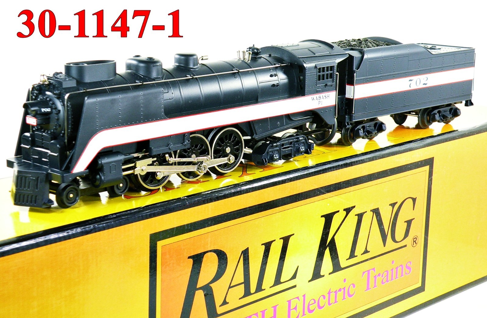 MTH 30-1147-1 Wabash Hudson 4-6-4 PS-1 New Battery Tested LN